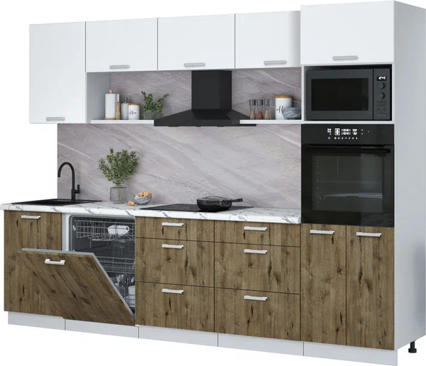 Кухонный гарнитур Интерлиния Мила Лайт 2.9-ПМ1 - фото