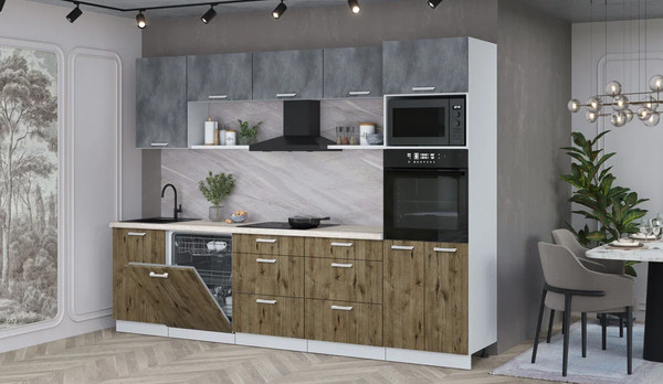 Кухонный гарнитур Интерлиния Мила Лайт 2.9-ПМ1