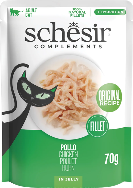 Влажный корм для кошек Schesir Complements Курица в желе - фото