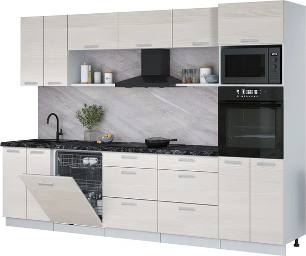 Кухонный гарнитур Интерлиния Мила Лайт 3.0-ПМ1 - фото