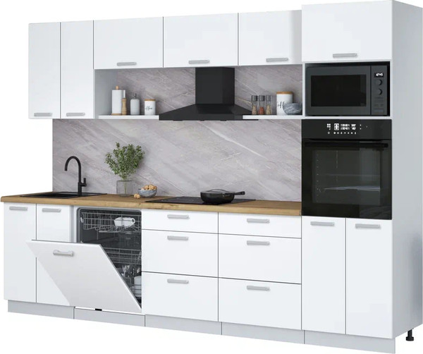 Кухонный гарнитур Интерлиния Мила Лайт 3.0-ПМ1 - фото