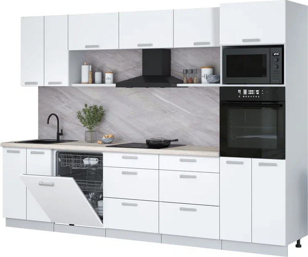 Кухонный гарнитур Интерлиния Мила Лайт 3.0-ПМ1 - фото