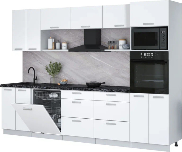 Кухонный гарнитур Интерлиния Мила Лайт 3.0-ПМ1 - фото