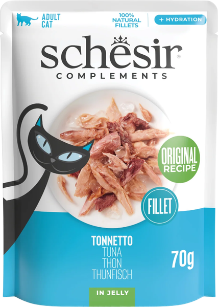 Влажный корм для кошек Schesir Complements Тунец в желе - фото