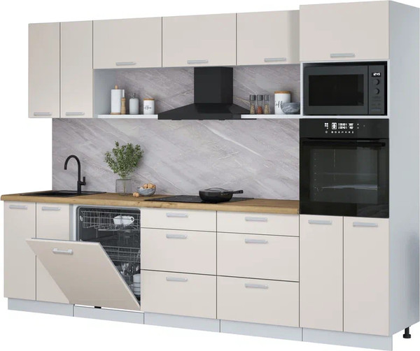 Кухонный гарнитур Интерлиния Мила Лайт 3.0-ПМ1 - фото