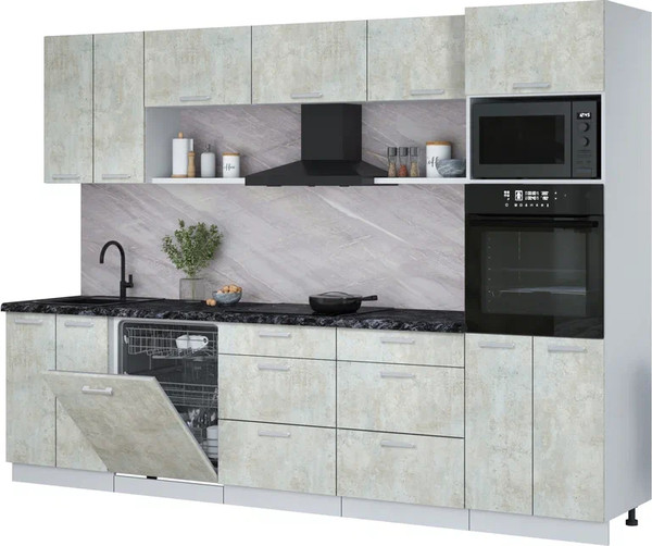 Кухонный гарнитур Интерлиния Мила Лайт 3.0-ПМ1 - фото