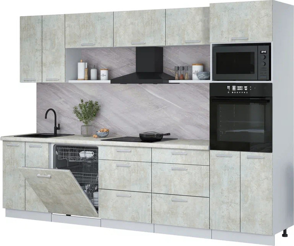 Кухонный гарнитур Интерлиния Мила Лайт 3.0-ПМ1 - фото