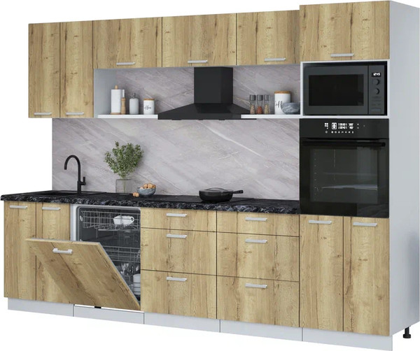 Кухонный гарнитур Интерлиния Мила Лайт 3.0-ПМ1 - фото