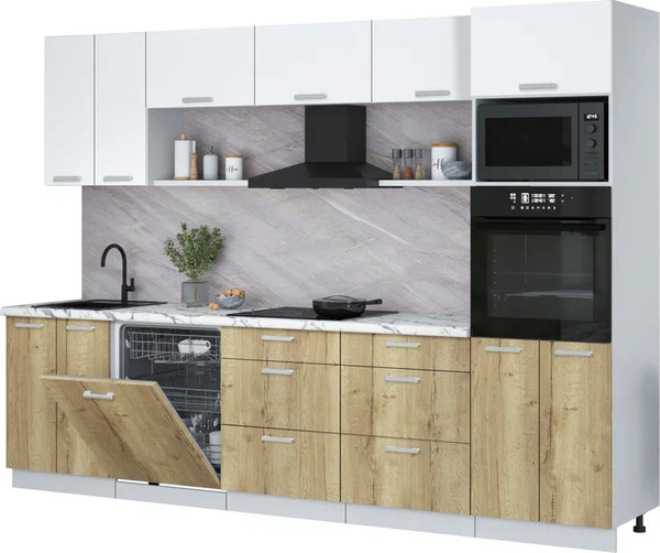 Кухонный гарнитур Интерлиния Мила Лайт 3.0-ПМ1 - фото