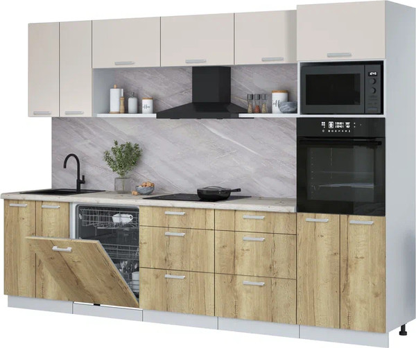 Кухонный гарнитур Интерлиния Мила Лайт 3.0-ПМ1 - фото