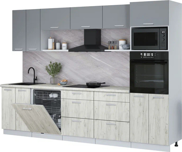 Кухонный гарнитур Интерлиния Мила Лайт 3.0-ПМ1 - фото