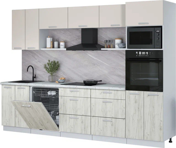 Кухонный гарнитур Интерлиния Мила Лайт 3.0-ПМ1 - фото