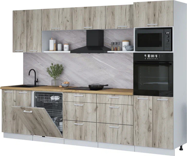 Кухонный гарнитур Интерлиния Мила Лайт 3.0-ПМ1 - фото