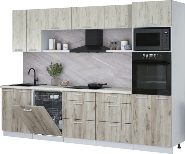 Кухонный гарнитур Интерлиния Мила Лайт 3.0-ПМ1 - фото