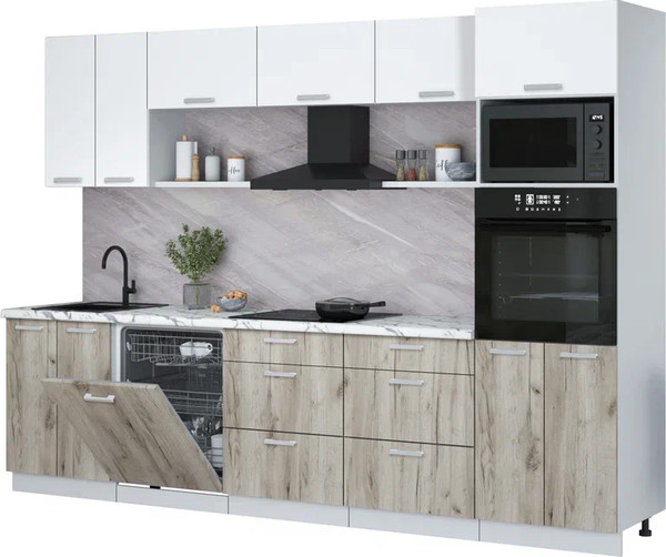 Кухонный гарнитур Интерлиния Мила Лайт 3.0-ПМ1 - фото