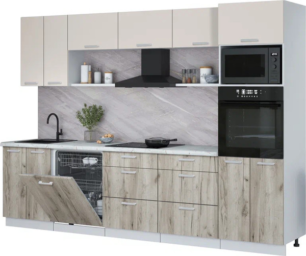 Кухонный гарнитур Интерлиния Мила Лайт 3.0-ПМ1  - фото