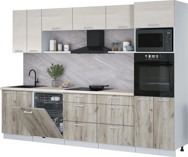 Кухонный гарнитур Интерлиния Мила Лайт 3.0-ПМ1 - фото