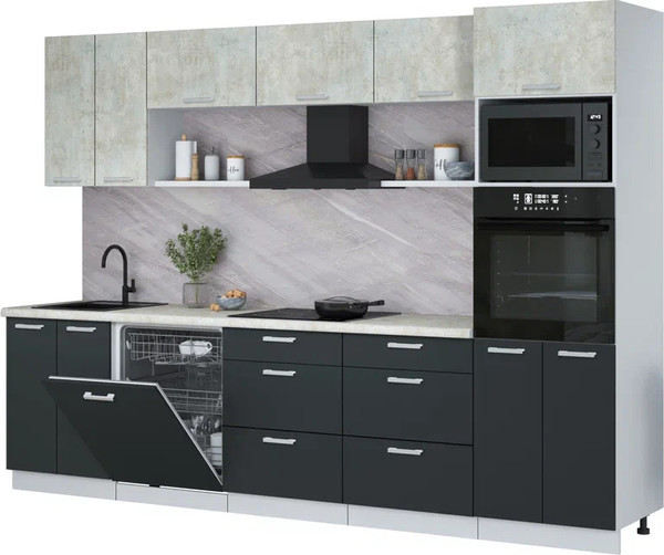 Кухонный гарнитур Интерлиния Мила Лайт 3.0-ПМ1 - фото