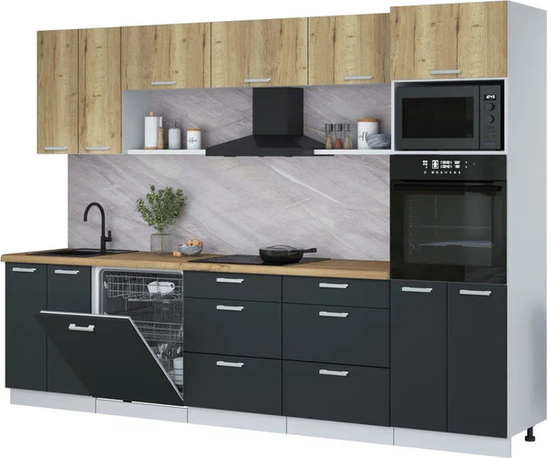 Кухонный гарнитур Интерлиния Мила Лайт 3.0-ПМ1 - фото