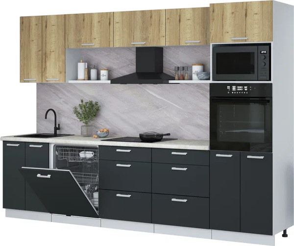 Кухонный гарнитур Интерлиния Мила Лайт 3.0-ПМ1 - фото