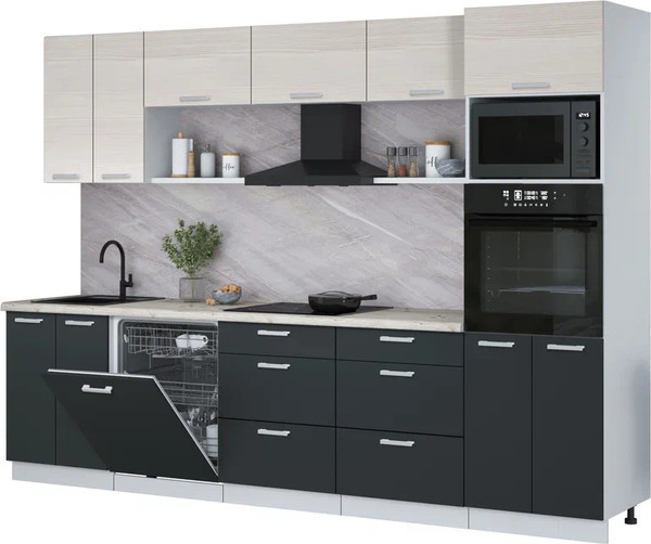 Кухонный гарнитур Интерлиния Мила Лайт 3.0-ПМ1 - фото