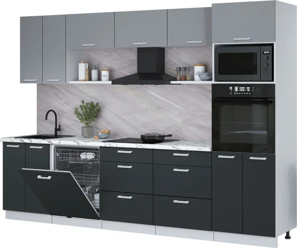 Кухонный гарнитур Интерлиния Мила Лайт 3.0-ПМ1 - фото