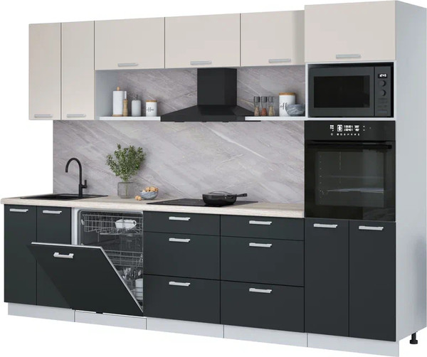 Кухонный гарнитур Интерлиния Мила Лайт 3.0-ПМ1 - фото