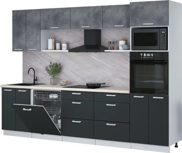 Кухонный гарнитур Интерлиния Мила Лайт 3.0-ПМ1 - фото