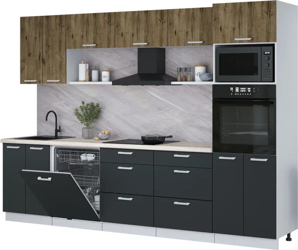 Кухонный гарнитур Интерлиния Мила Лайт 3.0-ПМ1 - фото