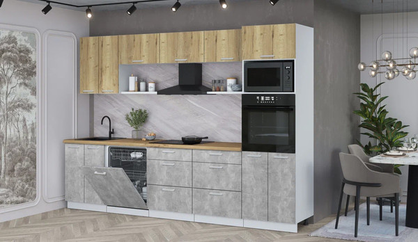 Кухонный гарнитур Интерлиния Мила Лайт 3.0-ПМ1