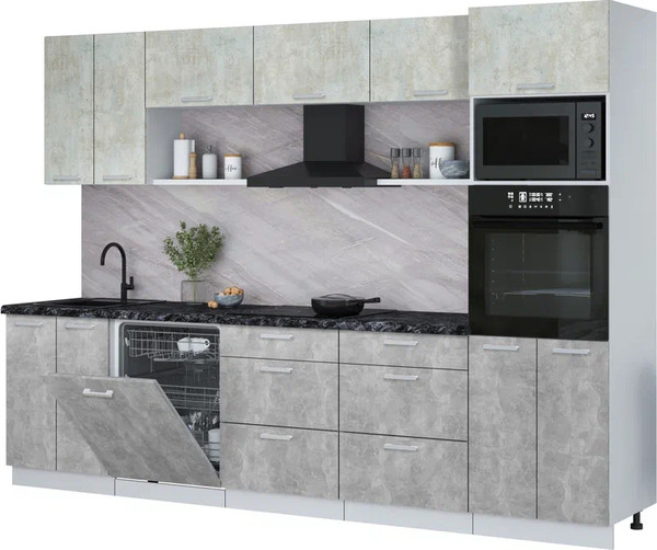 Кухонный гарнитур Интерлиния Мила Лайт 3.0-ПМ1 - фото