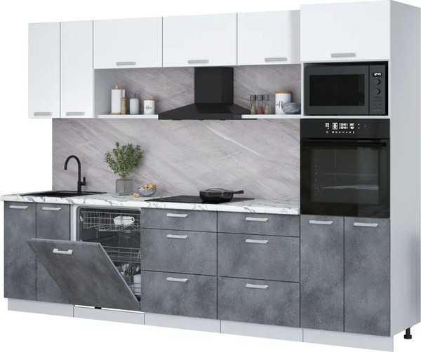 Кухонный гарнитур Интерлиния Мила Лайт 3.0-ПМ1  - фото