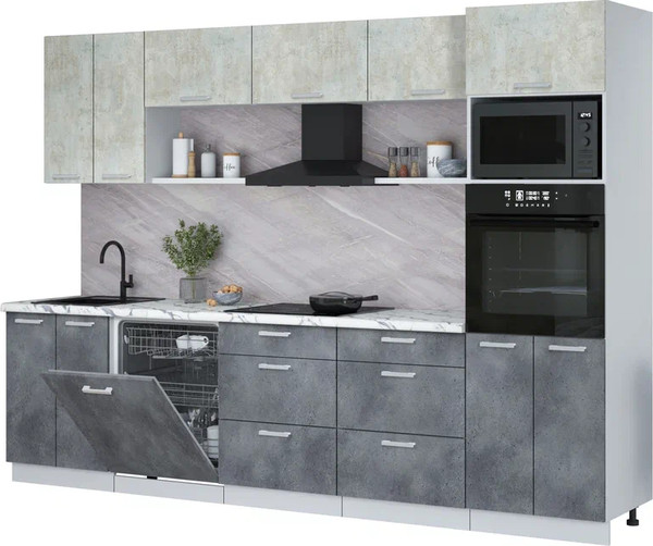 Кухонный гарнитур Интерлиния Мила Лайт 3.0-ПМ1 - фото