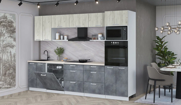 Кухонный гарнитур Интерлиния Мила Лайт 3.0-ПМ1