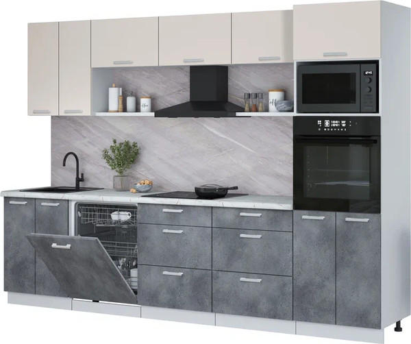 Кухонный гарнитур Интерлиния Мила Лайт 3.0-ПМ1 - фото