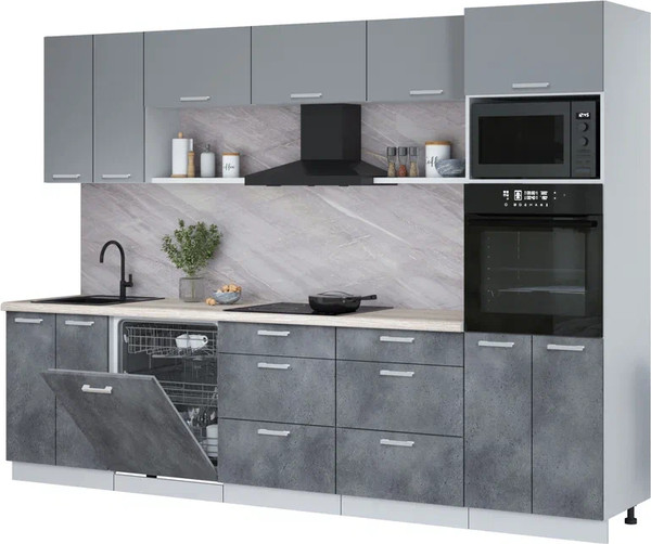 Кухонный гарнитур Интерлиния Мила Лайт 3.0-ПМ1 - фото