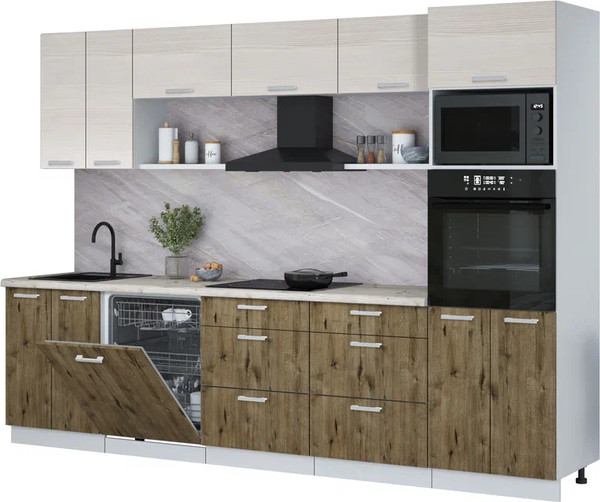 Кухонный гарнитур Интерлиния Мила Лайт 3.0-ПМ1 - фото