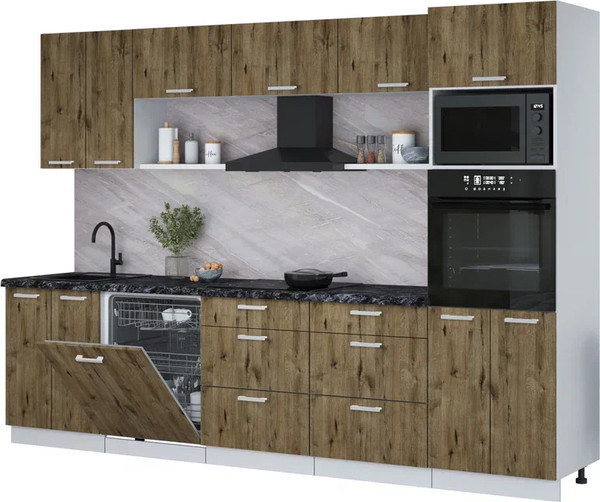 Кухонный гарнитур Интерлиния Мила Лайт 3.0-ПМ1 - фото