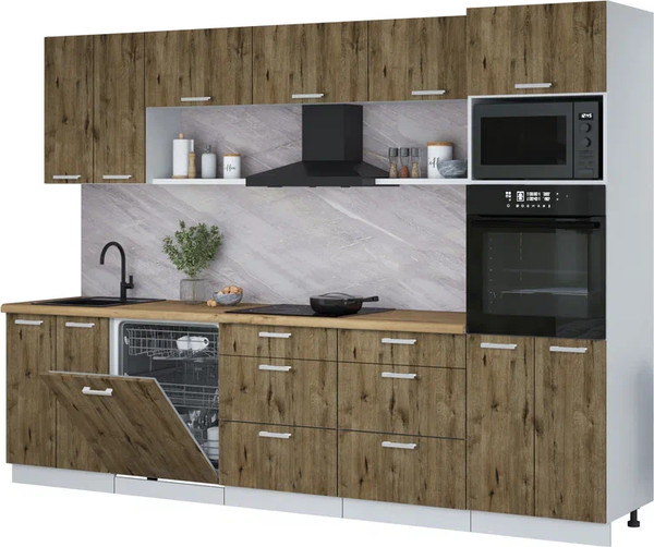 Кухонный гарнитур Интерлиния Мила Лайт 3.0-ПМ1 - фото