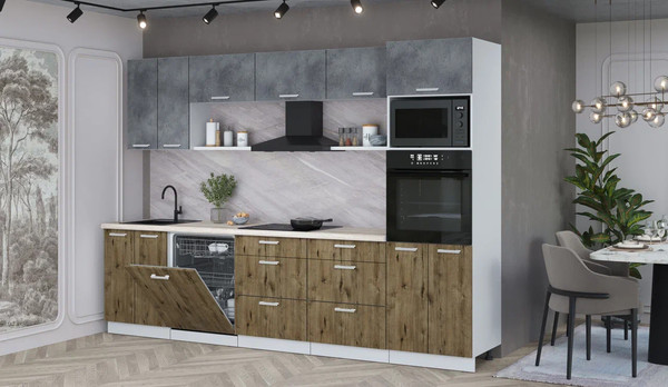 Кухонный гарнитур Интерлиния Мила Лайт 3.0-ПМ1