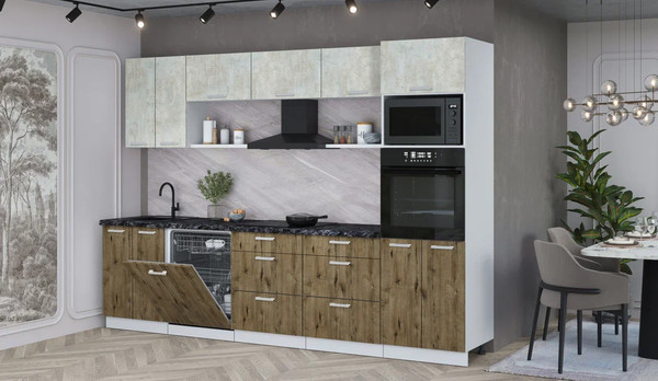 Кухонный гарнитур Интерлиния Мила Лайт 3.0-ПМ1