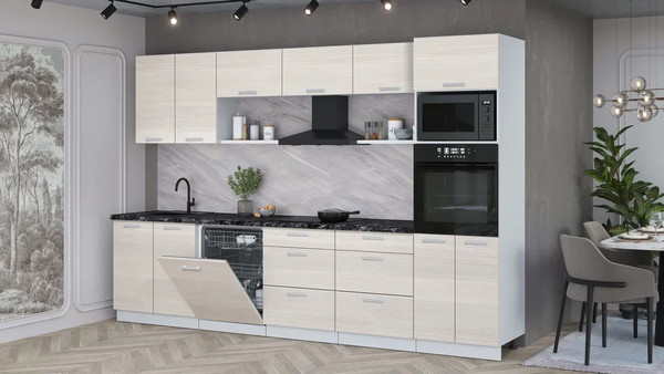 Кухонный гарнитур Интерлиния Мила Лайт 3.2-ПМ1