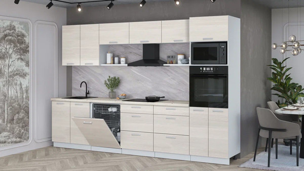 Кухонный гарнитур Интерлиния Мила Лайт 3.2-ПМ1