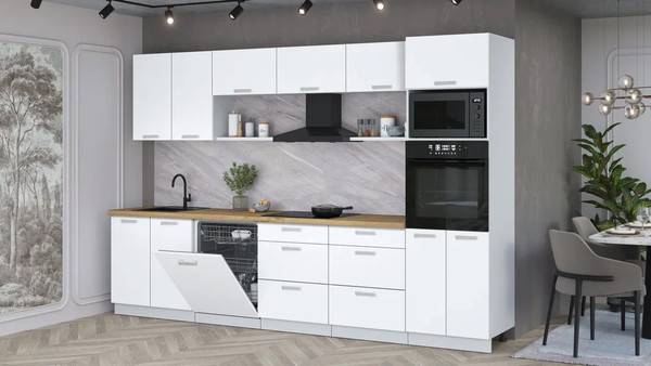 Кухонный гарнитур Интерлиния Мила Лайт 3.2-ПМ1