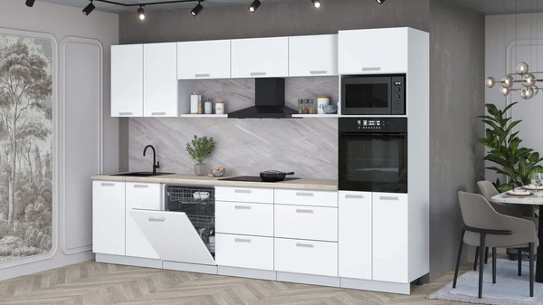 Кухонный гарнитур Интерлиния Мила Лайт 3.2-ПМ1 