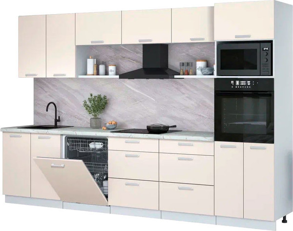 Кухонный гарнитур Интерлиния Мила Лайт 3.2-ПМ1 - фото