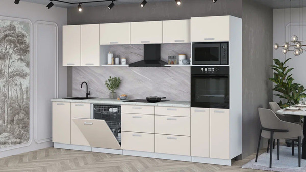 Кухонный гарнитур Интерлиния Мила Лайт 3.2-ПМ1