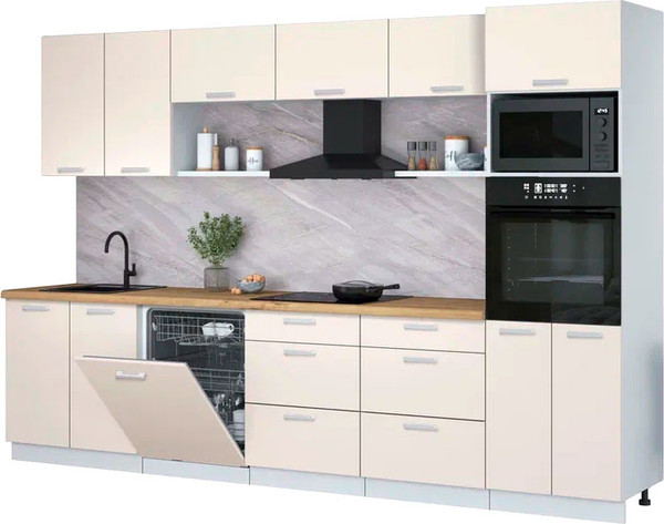 Кухонный гарнитур Интерлиния Мила Лайт 3.2-ПМ1 - фото