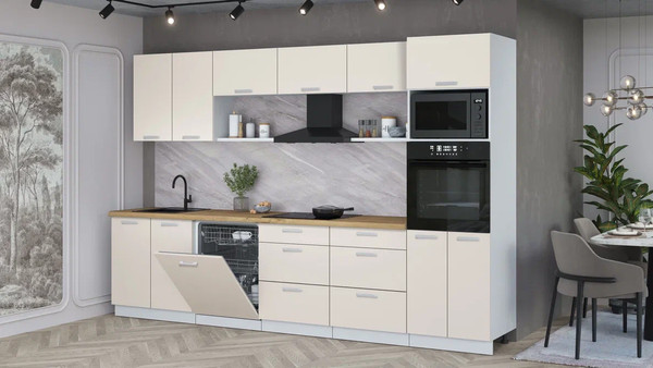 Кухонный гарнитур Интерлиния Мила Лайт 3.2-ПМ1