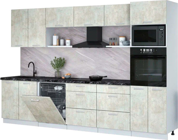 Кухонный гарнитур Интерлиния Мила Лайт 3.2-ПМ1 - фото